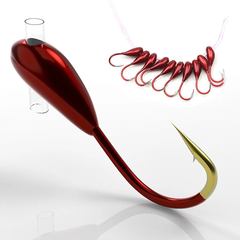 Fishing Hook Barbless - 10/20 قطعة الشتاء الجليد الصيد هوك