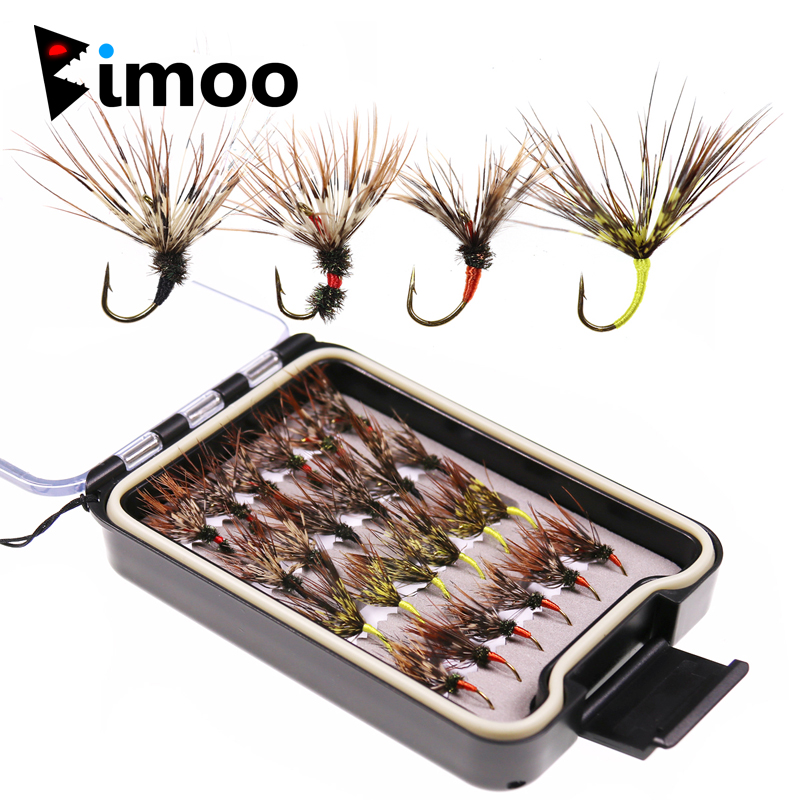 Fishing Hook Size - Bimoo 24 قطعة/صندوق Tenkara الذباب في