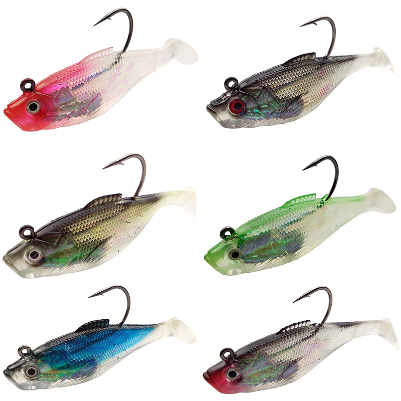 6 قطع/كيس طعوم صيد مع خطافات ص - مراجعة Fishing Hook Size وسعره