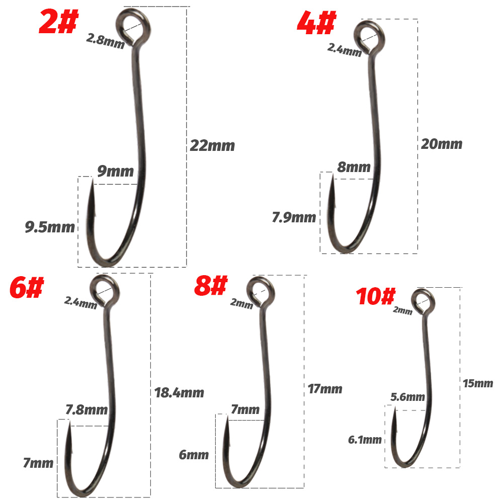 20 قطعة خطافات واحدة بحلقة كبي - مراجعة Fishing Hook Circle وسعره