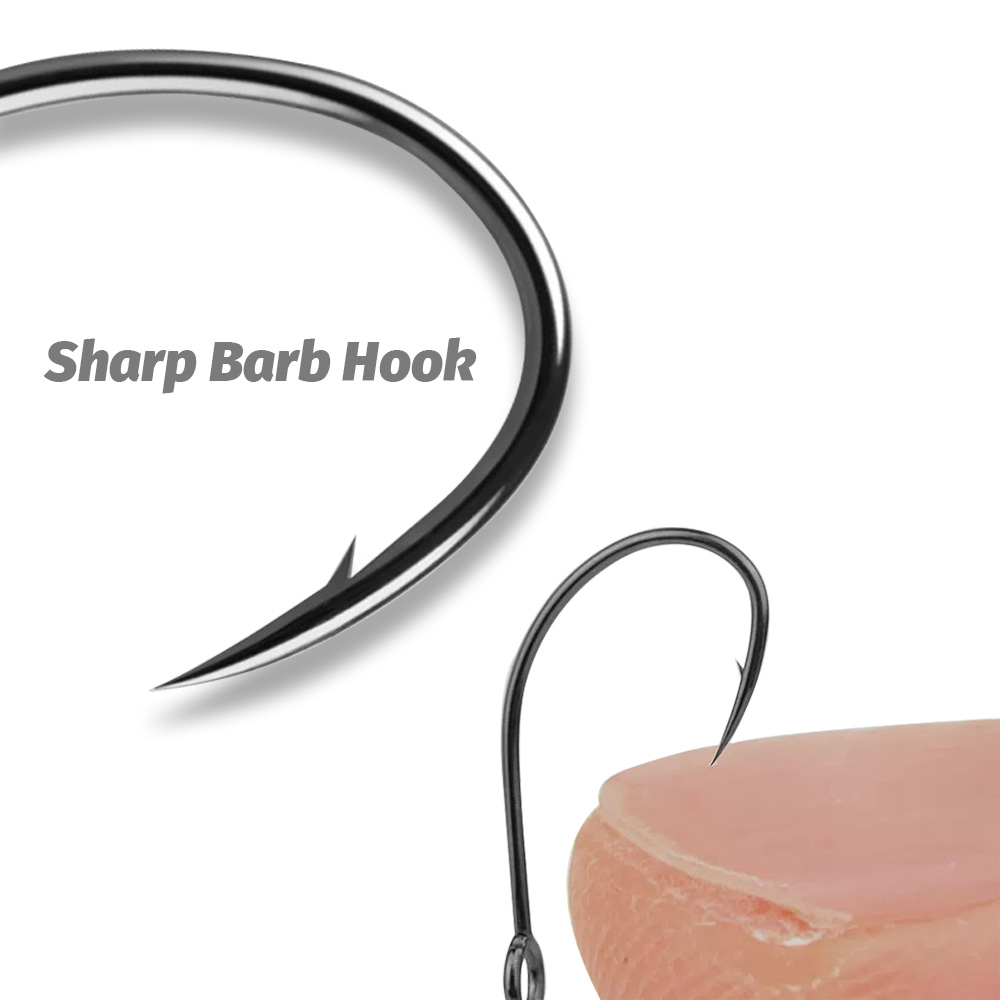 20 قطعة خطافات واحدة بحلقة كبي - مراجعة Fishing Hook Circle وسعره