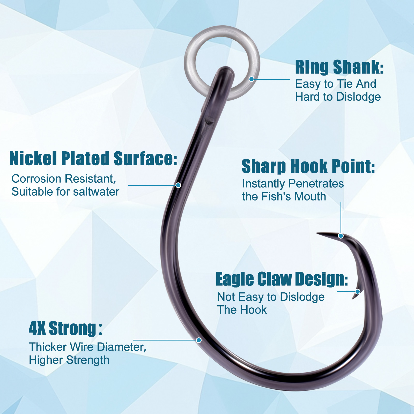 خطافات دائرية 9 كجم لصيد الأسم - مراجعة Fishing Hook Circle وسعره