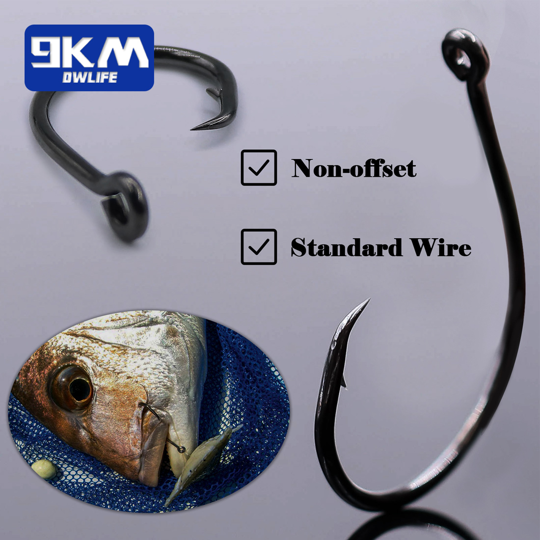 9KM 25-50 قطعة من خطافات الصيد - مراجعة Fishing Hook Circle وسعره