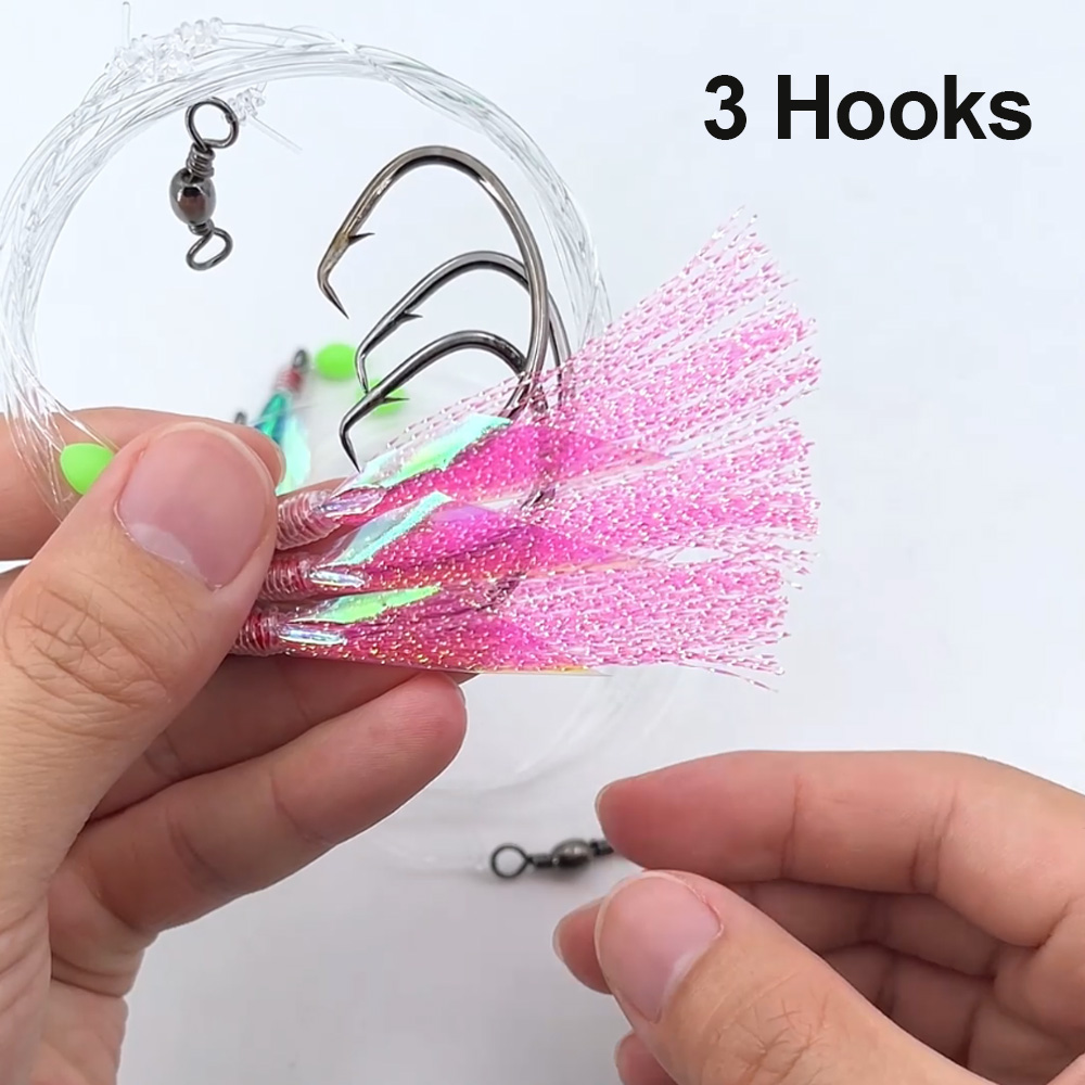 بيمو 10 عبوات طُعم صيد بحري سا - مراجعة Fishing Hook Size وسعره