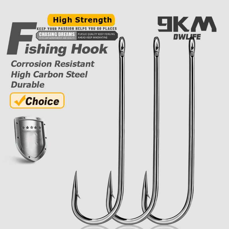 خطافات صيد السمك خطافات طويلة  - مراجعة Fishing Hook Barbless وسعره