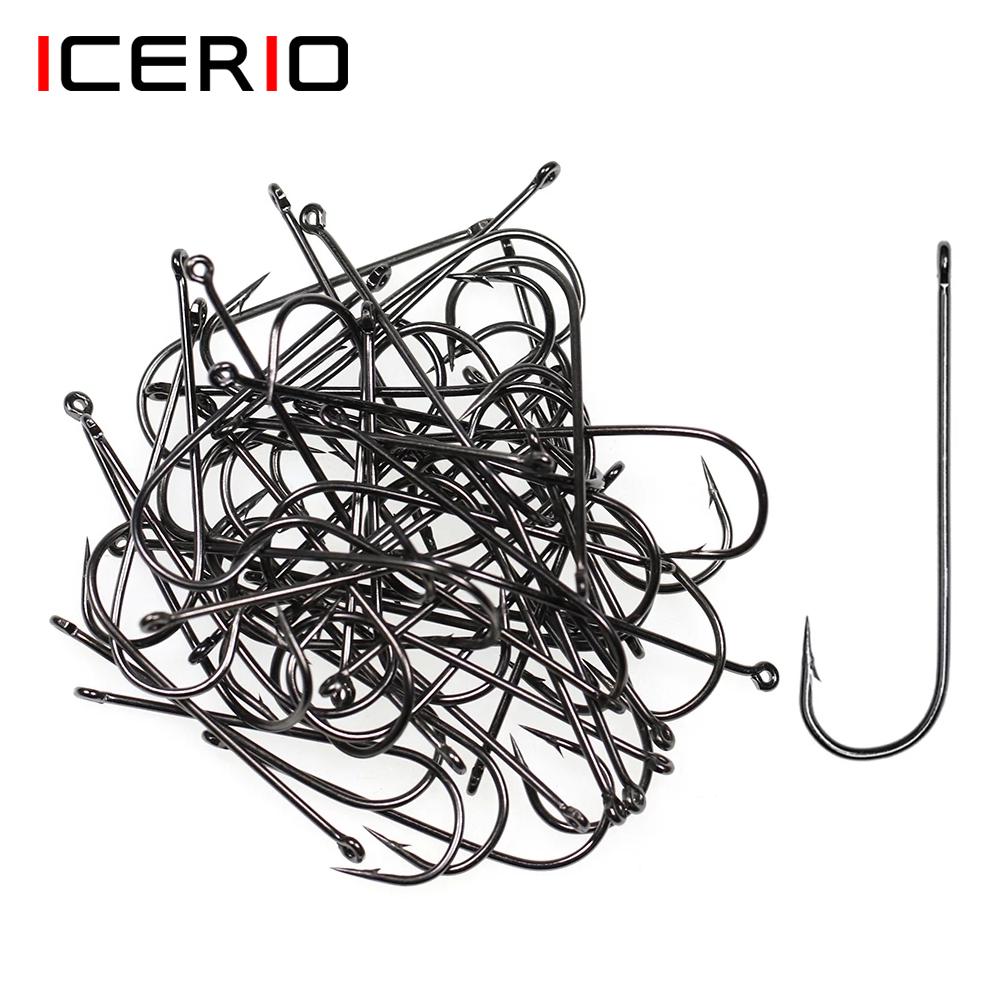 إيسيريو 100 قطعة 16 #   - 3/0  - مراجعة Fishing Hook Barbless وسعره